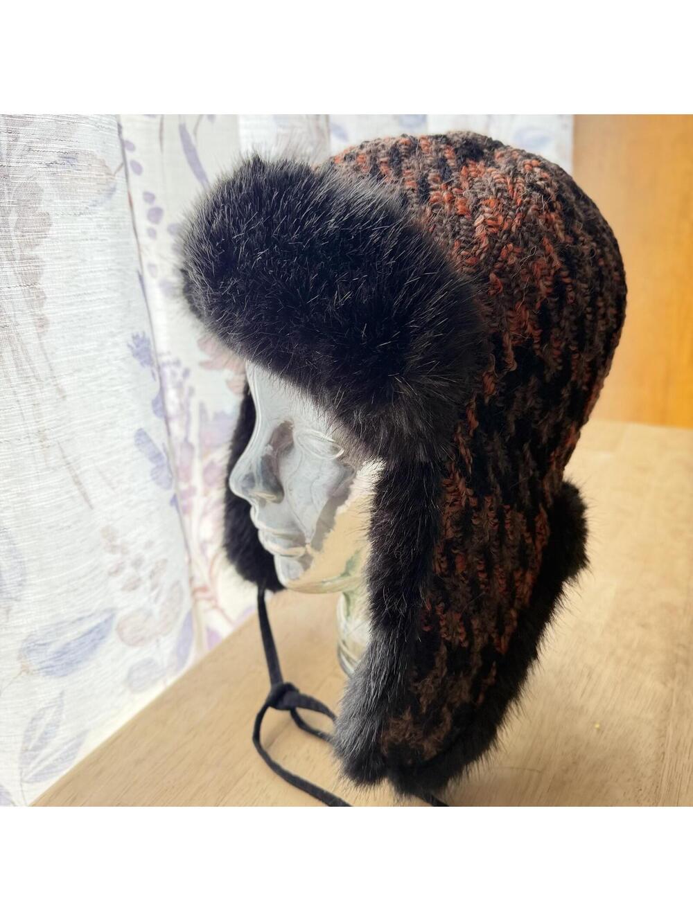 Wigens Knit Trapper Hat with Faux Fur Trim
